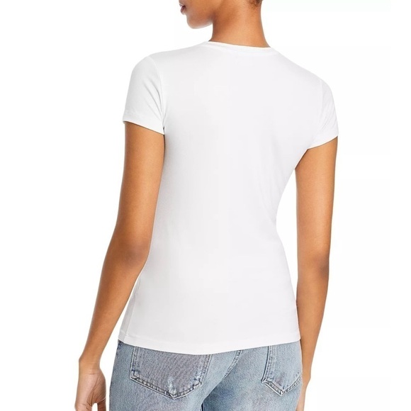 L’AGENCE Ressi Cap-Sleeve Tee in White Size XS - Picture 4 of 8